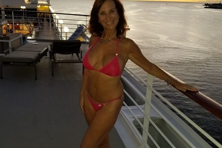 Carol at sunset – Caribbean Dreams Cruise 2017
