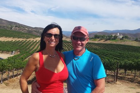 Carol and David visit a winery in Temecula, CA