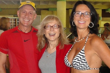 Carol and David with Nina Hartley at Hedonism II