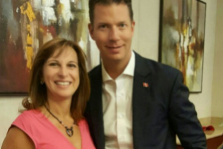 Carol with JT Foxx, Mega Speaker