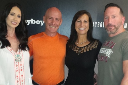 Carol and David with Holli and Michael at Playboy Radio Studio