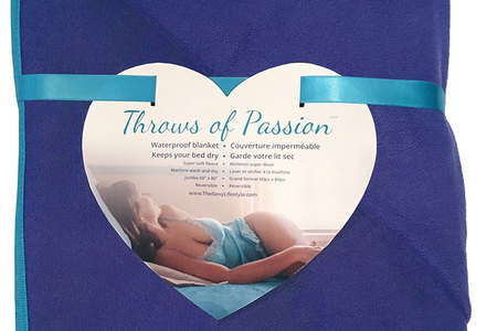 Packaged Throws of Passion Blanket Purple/Turquoise