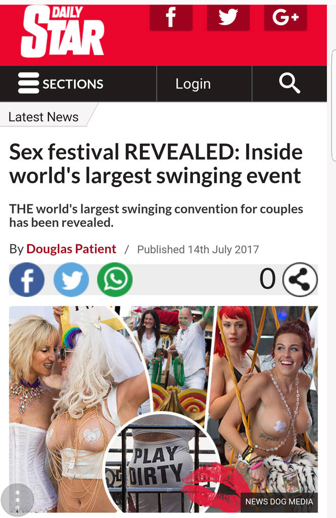 Daily Star Article July 13, 2017 - Sex Festival