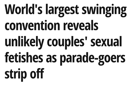 Mirror Article July 13, 2017 - World's largest swinging convention